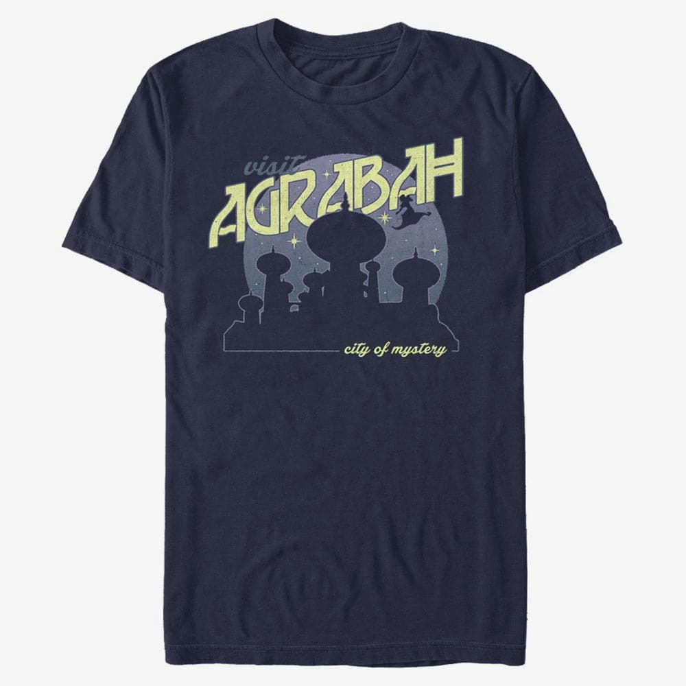 Pólók Merch Disney Aladdin - Agrabah Postcard Unisex T-Shirt Navy Blue