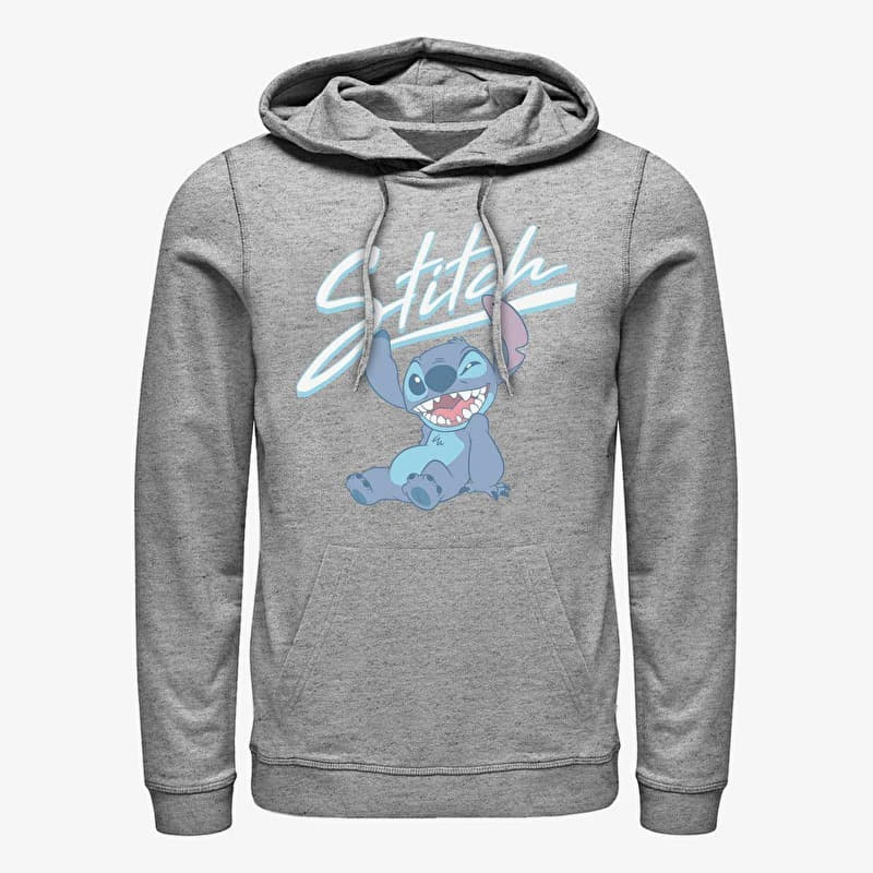 Verryttelypaita Merch Disney Lilo & Stitch - Stitch Wink Unisex Hoodie Heather Grey