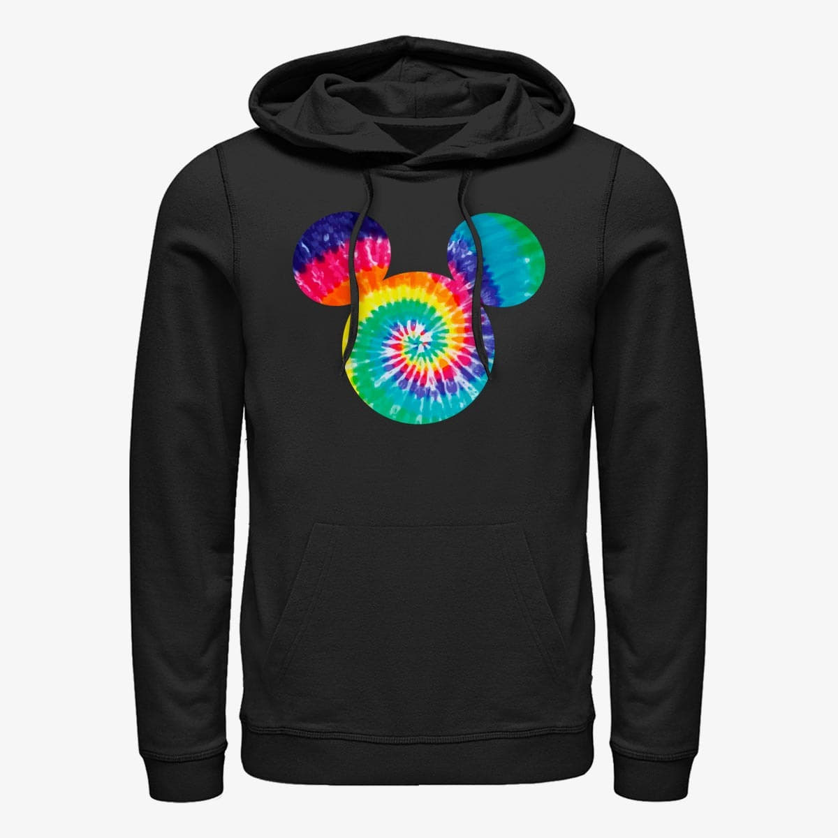 Mikiny Merch Disney Classic Mickey - Mickey Tie Dye Fill Unisex Hoodie Black