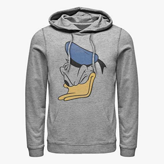 Sweatshirt Merch Disney Classic Mickey - Donald Face Unisex Hoodie Heather Grey