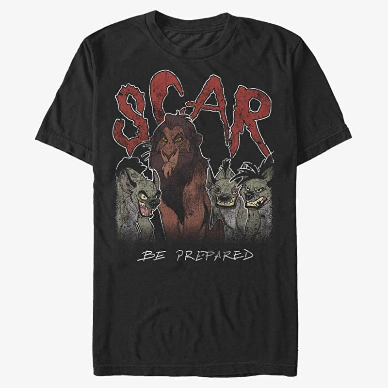Tričko Merch Disney Lion King - Scar and the Hyenas Unisex T-Shirt Black