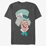 Merch Disney Alice in Wonderland - Mad Hatter Big Face Unisex T-Shirt Dark Heather Grey