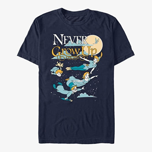 T-shirt Merch Disney Peter Pan - Grow Up Never Unisex T-Shirt Navy Blue