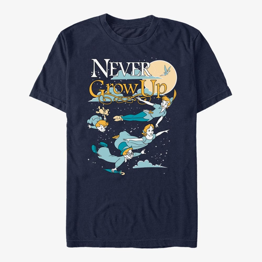 T-shirts Merch Disney Peter Pan - Grow Up Never Unisex T-Shirt Navy Blue
