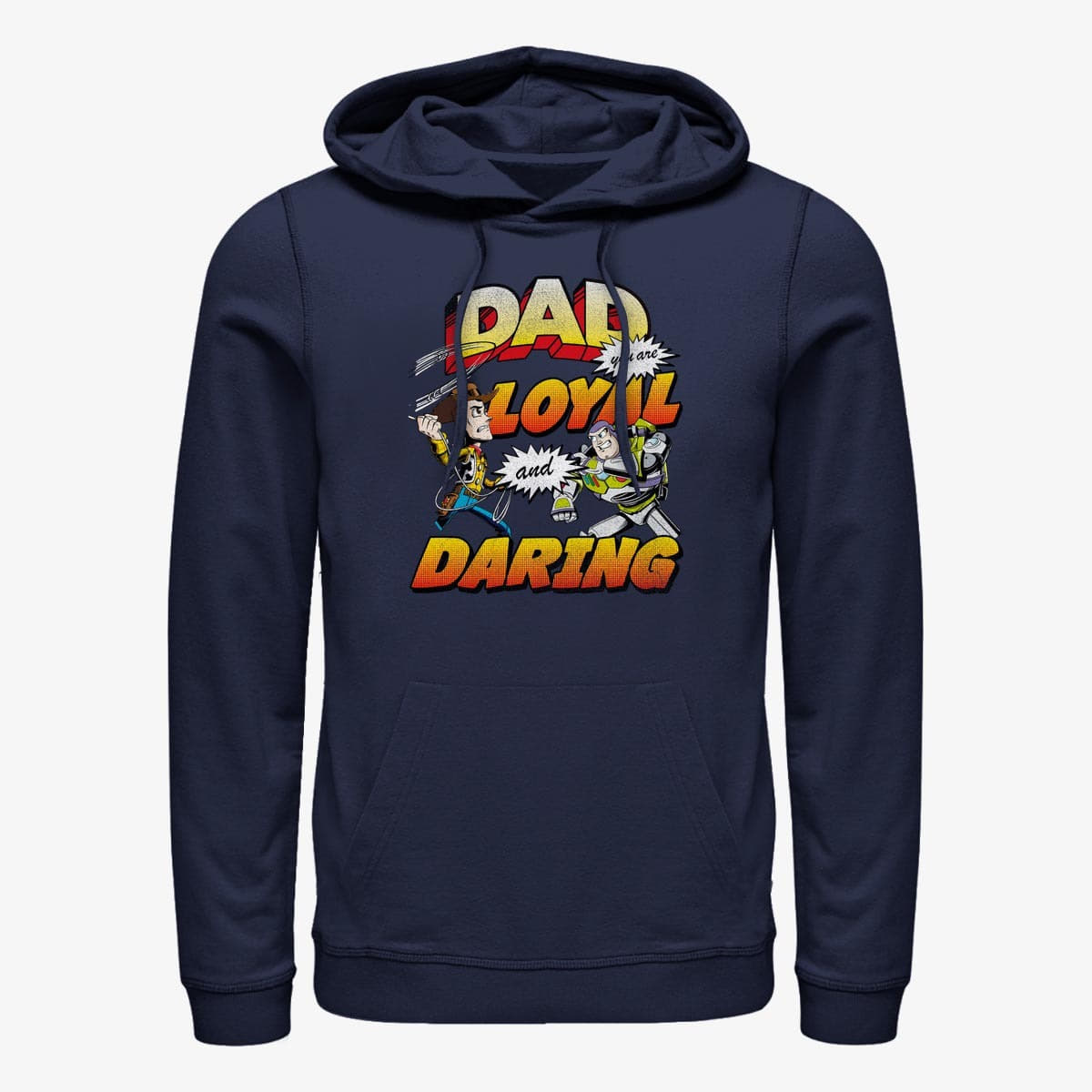 Dukserice Merch Disney Toy Story 1-3 - Loyal And Daring Unisex Hoodie Navy Blue