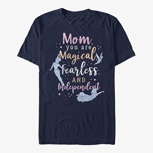 T-shirt Merch Disney Peter Pan - Magical Fearless Independent Unisex T-Shirt Navy Blue