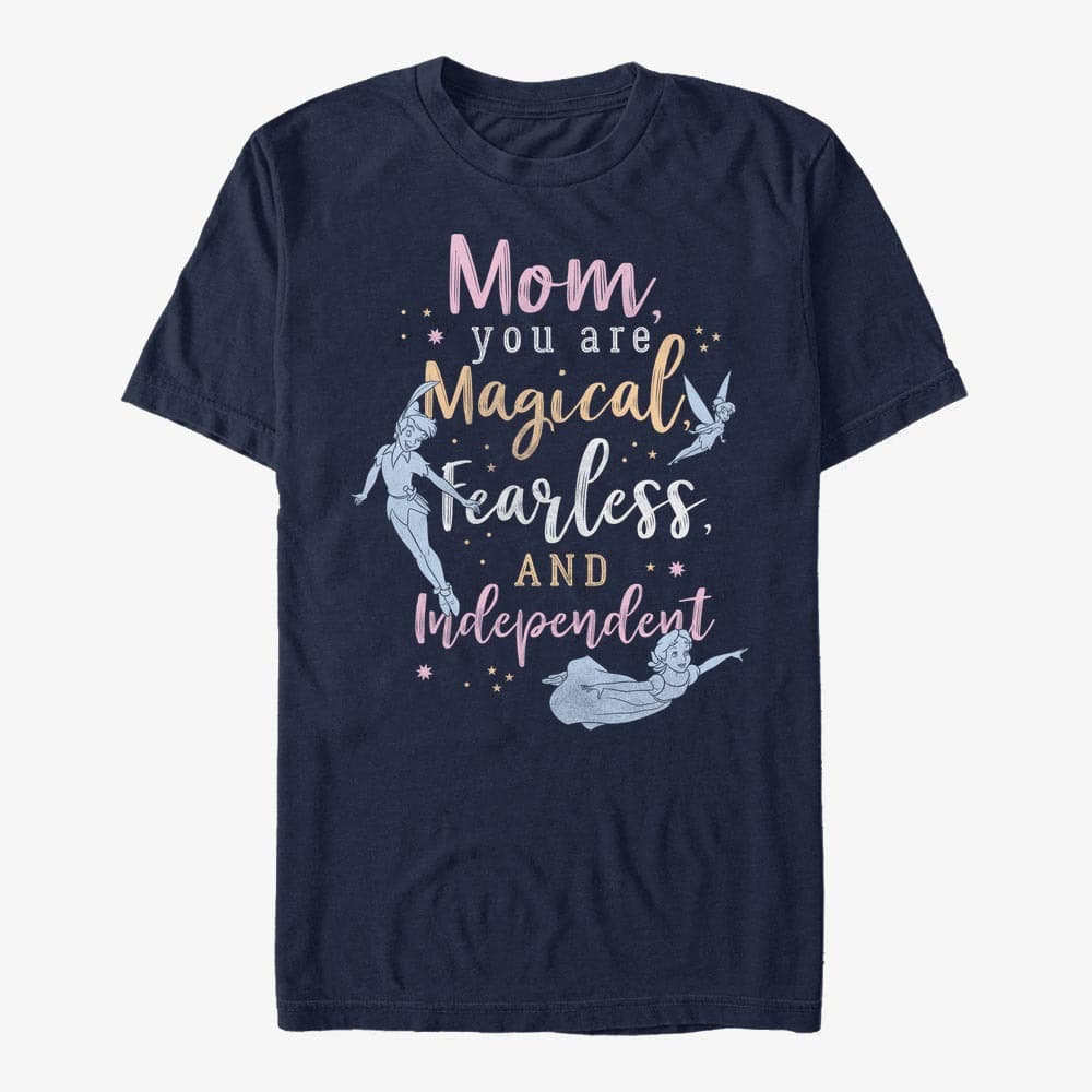 T-shirts Merch Disney Peter Pan - Magical Fearless Independent Unisex T-Shirt Navy Blue