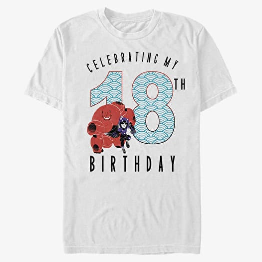 Majica Merch Disney Big Hero 6 Movie - Baymax 18 Years Unisex T-Shirt White
