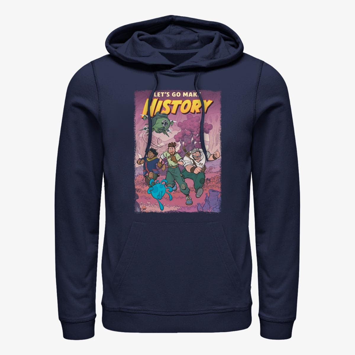 Kapuutsikud ja kampsunid Merch Disney Strange World - History Unisex Hoodie Navy Blue
