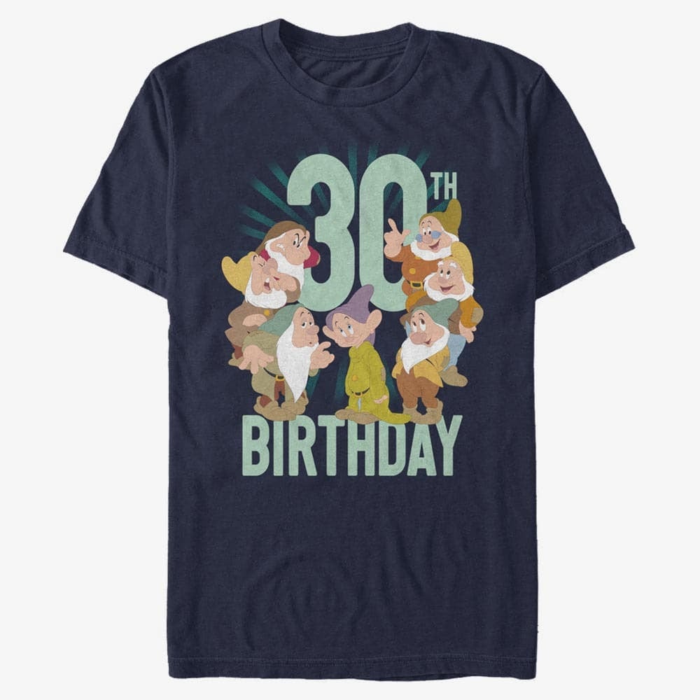 T-shirts Merch Disney Snow White - Dwarves Thirty Bday Unisex T-Shirt Navy Blue