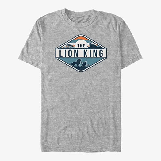 T-shirt Merch Disney The Lion King - Lion King Emblem Unisex T-Shirt Heather Grey