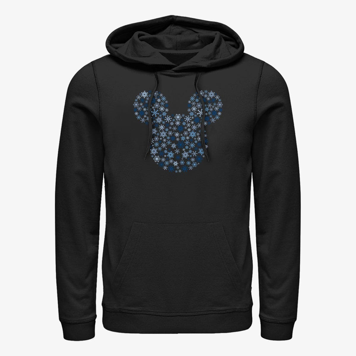 Толстовки та реглани Merch Disney Mickey Classic - Mickey Ear Snowflakes Unisex Hoodie Black