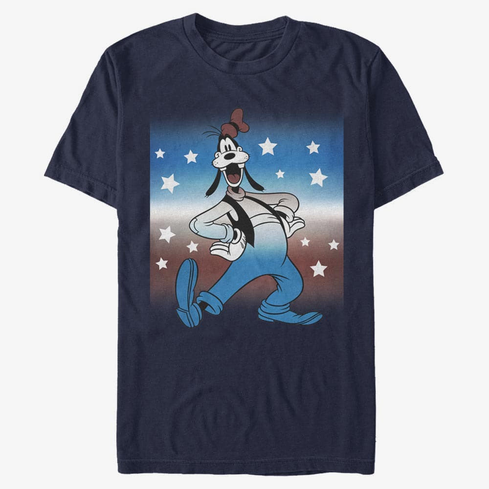 T-shirts Merch Disney Classic Mickey - Patriotic Goof Unisex T-Shirt Navy Blue