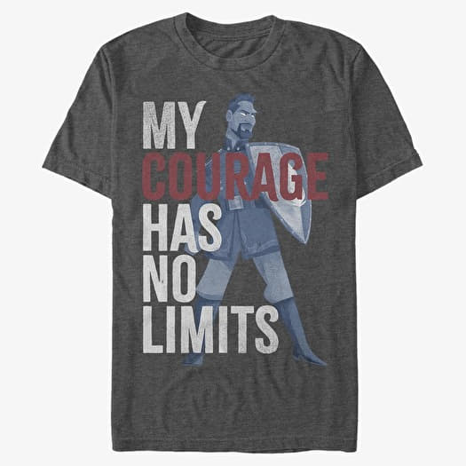 T-shirt Merch Disney Frozen Two - Courage Stack Unisex T-Shirt Dark Heather Grey
