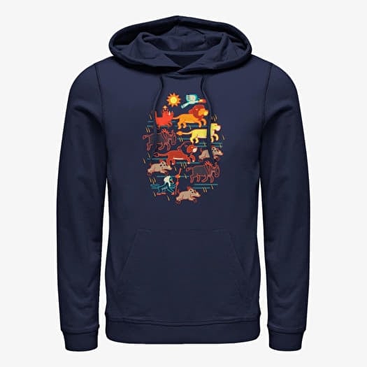 Sweatshirt Merch Disney The Lion King - STAMPEDE Unisex Hoodie Navy Blue