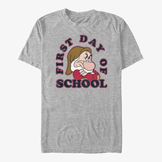 T-shirt Merch Disney Snow White and the Seven Dwarfs - Grumpy First Day Unisex T-Shirt Heather Grey
