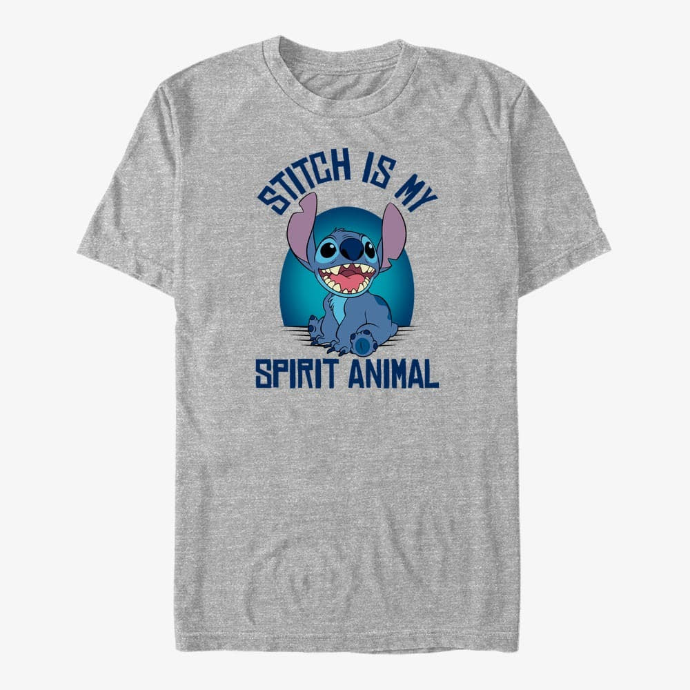 T-shirts Merch Disney Lilo & Stitch - Spirit Stitch Unisex T-Shirt Heather Grey