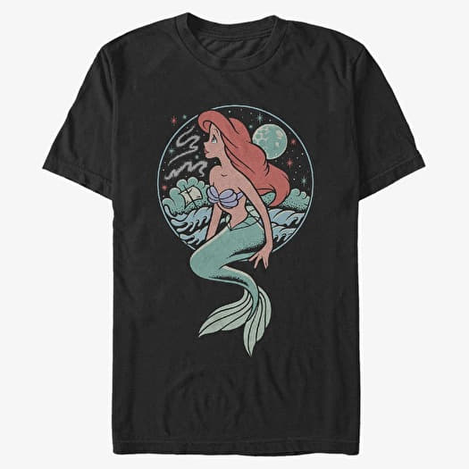 T-shirt Merch Disney The Little Mermaid - Moonrise Shipwreck Unisex T-Shirt Black