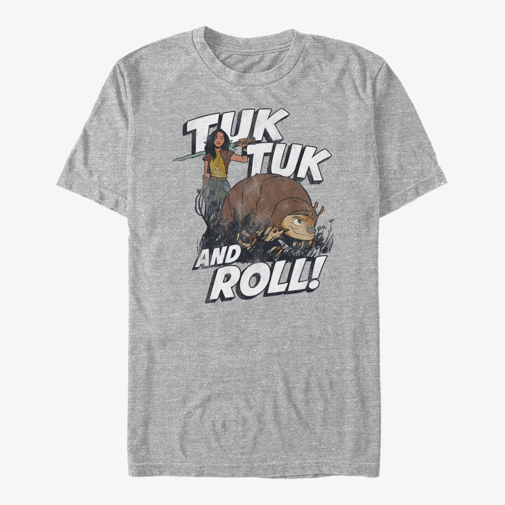 Trička Merch Disney Raya & The Last Dragon - Tuk Tuk Unisex T-Shirt Heather Grey