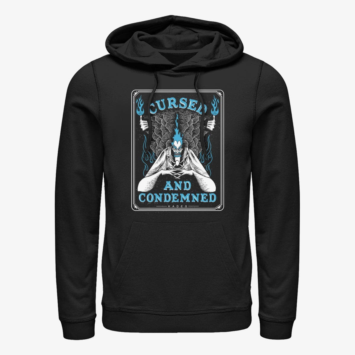 Sweaters Merch Disney Hercules - CURSED AND CONDEMNED Unisex Hoodie Black