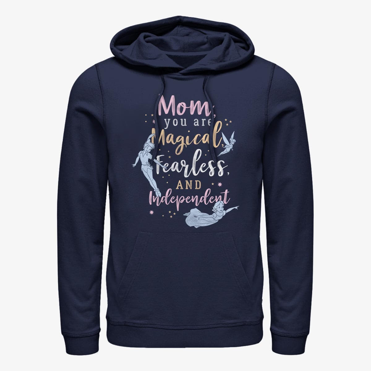 Толстовки та реглани Merch Disney Peter Pan - Magical Fearless Independent Unisex Hoodie Navy Blue