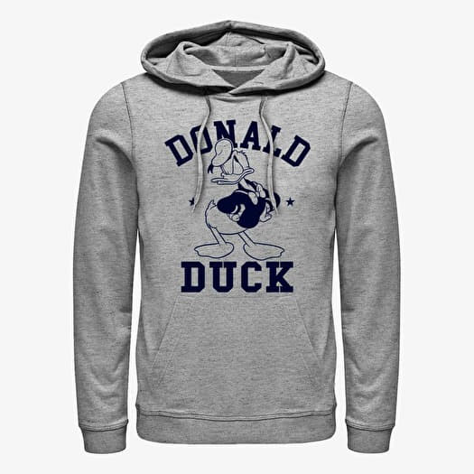 Sweatshirt Merch Disney Classic Mickey - Donald Goes To College Unisex Hoodie Heather Grey