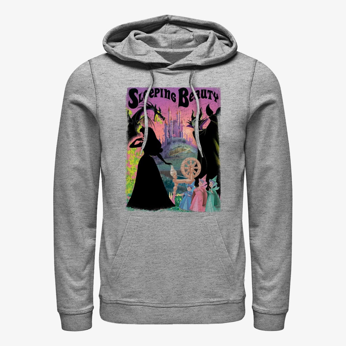 Hoodies and sweatshirts  Merch Disney Sleeping Beauty - Sleeping Beauty Poster Unisex Hoodie Heather Grey