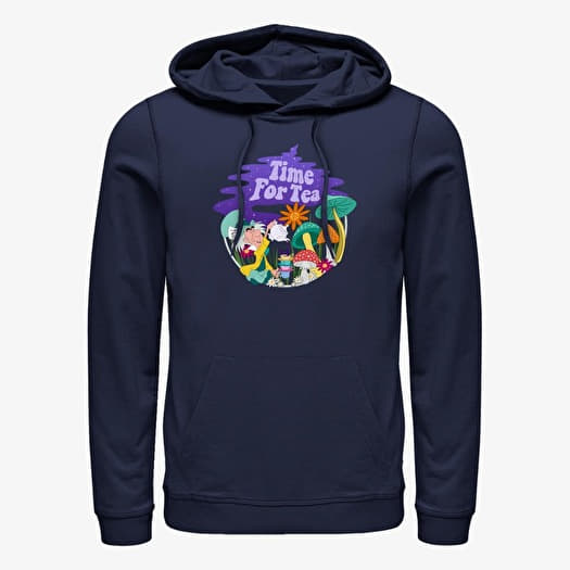 Sweatshirt Merch Disney Alice in Wonderland - Tea Time Filled Unisex Hoodie Navy Blue