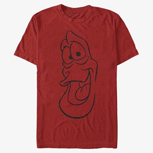 T-shirt Merch Disney The Little Mermaid - Sebastian Big Face Unisex T-Shirt Red