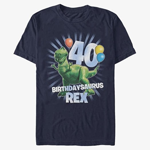 T-shirt Merch Disney Toy Story 1-3 - Ballon Rex 40 Unisex T-Shirt Navy Blue
