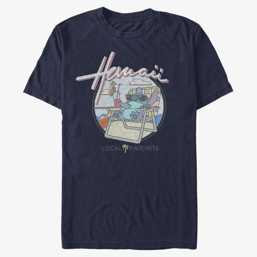 T-särgid Merch Disney Lilo & Stitch - LOCAL FAVORITE Unisex T-Shirt Navy Blue