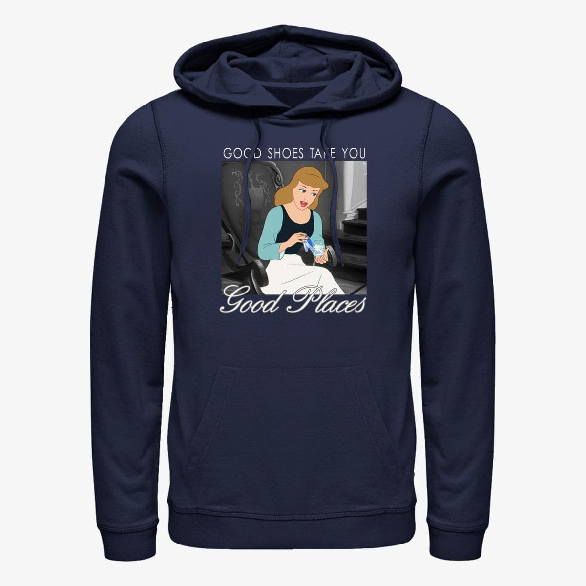 Sweatshirts Merch Disney Cinderella - Cinderella Shoes Unisex Hoodie Navy Blue