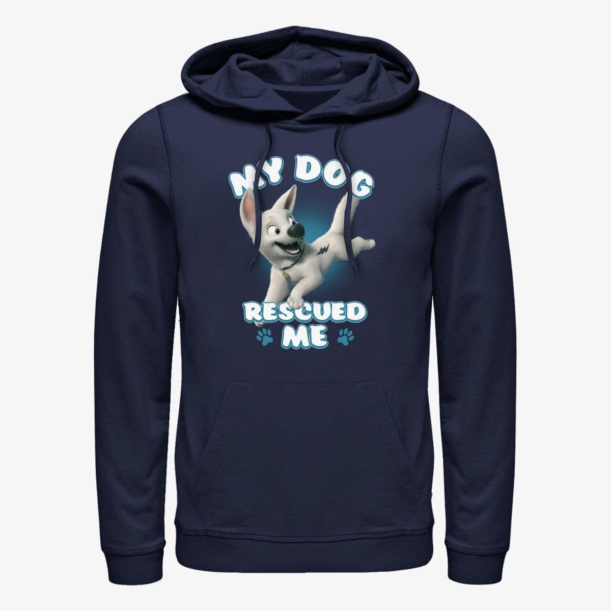 Толстовки та реглани Merch Disney Bolt - Dog Rescued Me Unisex Hoodie Navy Blue