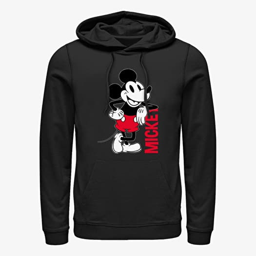 Sweatshirt Merch Disney Mickey - MICKEY LEANING Unisex Hoodie Black