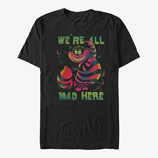 T-shirt Merch Disney Alice In Wonderland - Chesire Rainbow Unisex T-Shirt Black