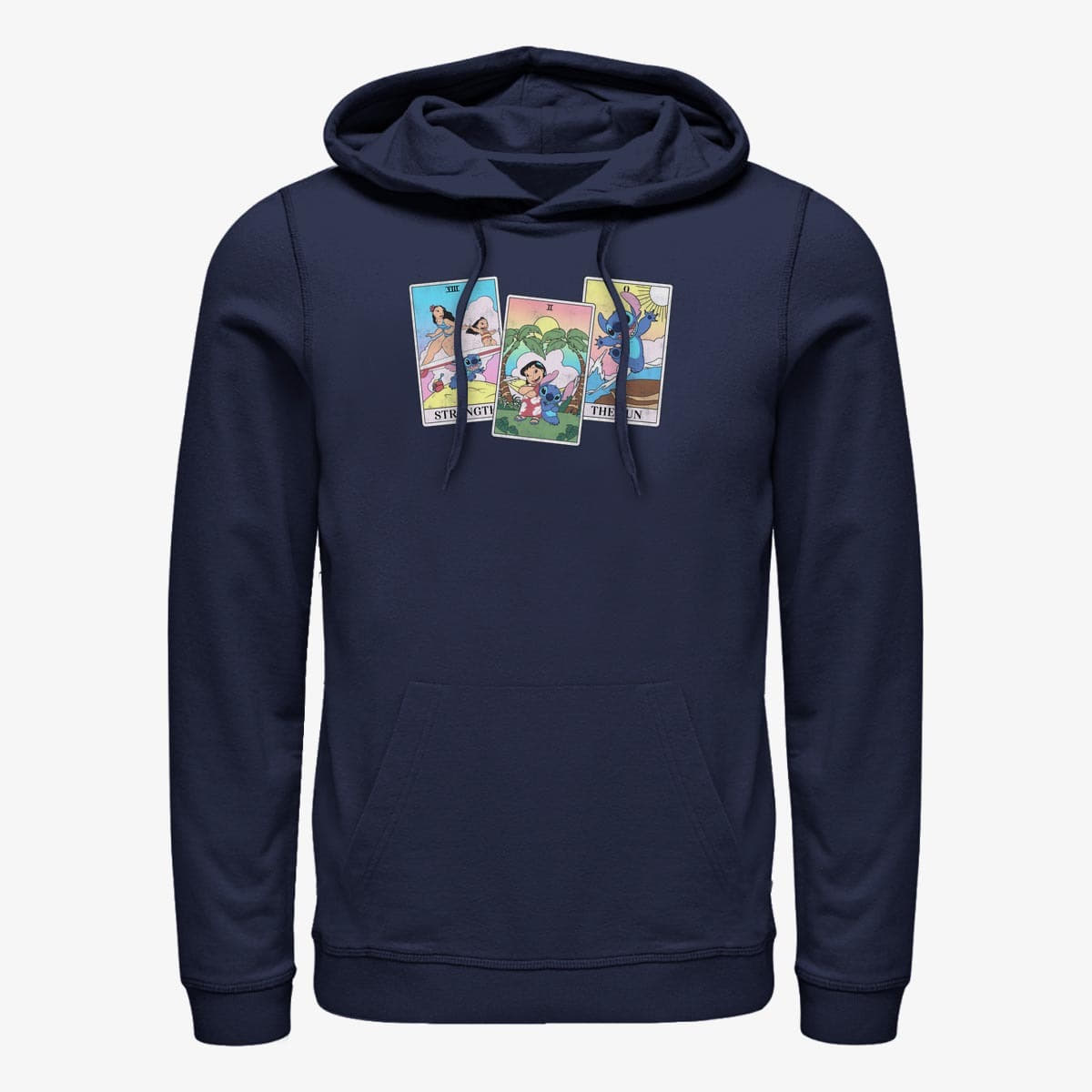 Kapuutsikud ja kampsunid Merch Disney Lilo & Stitch - LILO STITCH TAROT Unisex Hoodie Navy Blue