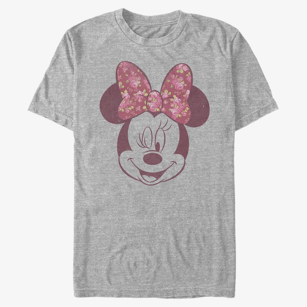 T-shirts Merch Disney Classic Mickey - Love Rose Unisex T-Shirt Heather Grey