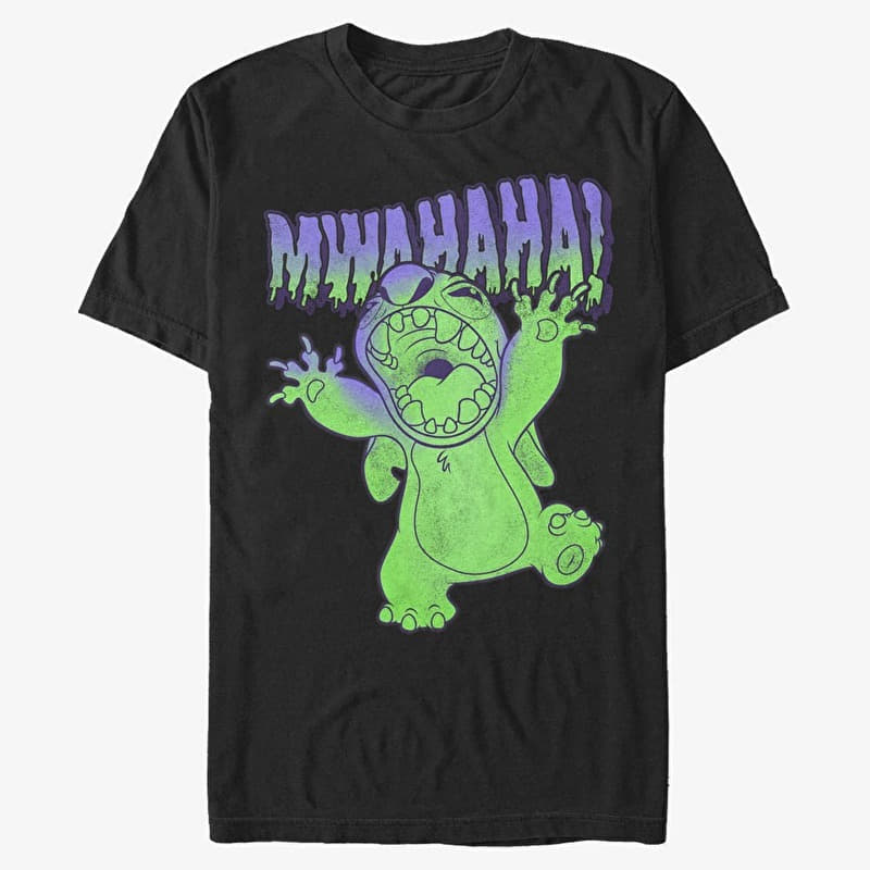 T-paita Merch Disney Lilo & Stitch - Mwahaha Unisex T-Shirt Black