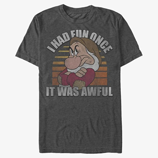 T-Shirts Merch Disney Snow White - No Fun Unisex T-Shirt Dark Heather Grey