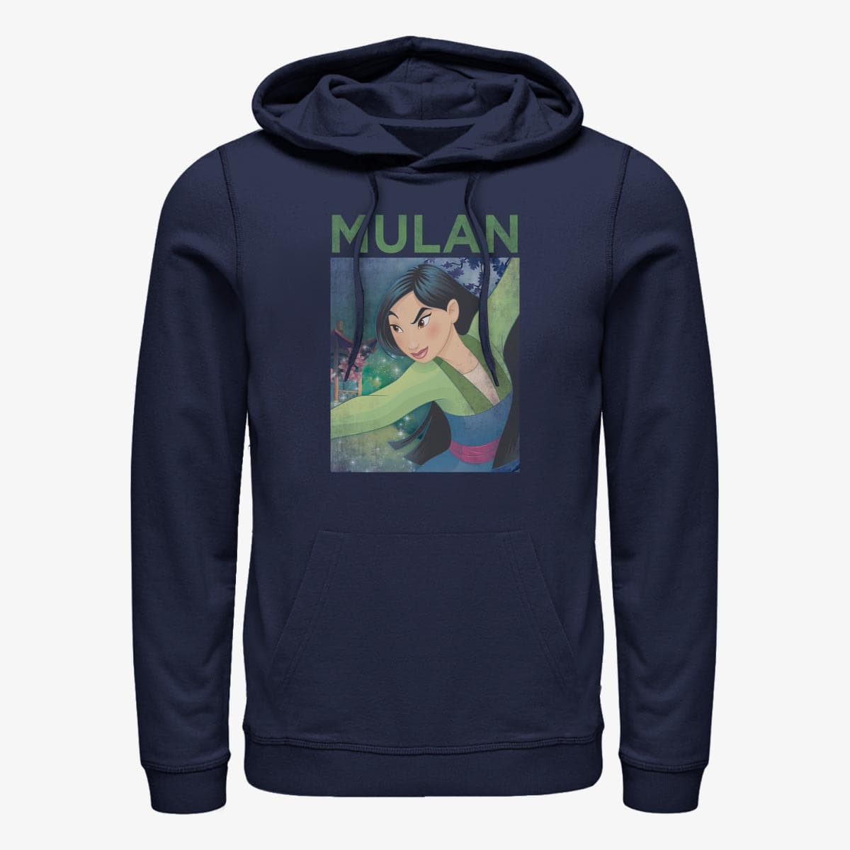 Kapuutsikud ja kampsunid Merch Disney Mulan - Mulan Mushu Poster Unisex Hoodie Navy Blue