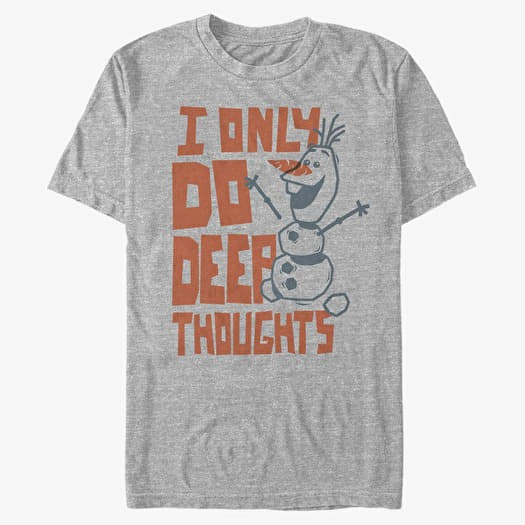 T-shirt Merch Disney Frozen Two - Deep Thoughts Unisex T-Shirt Heather Grey