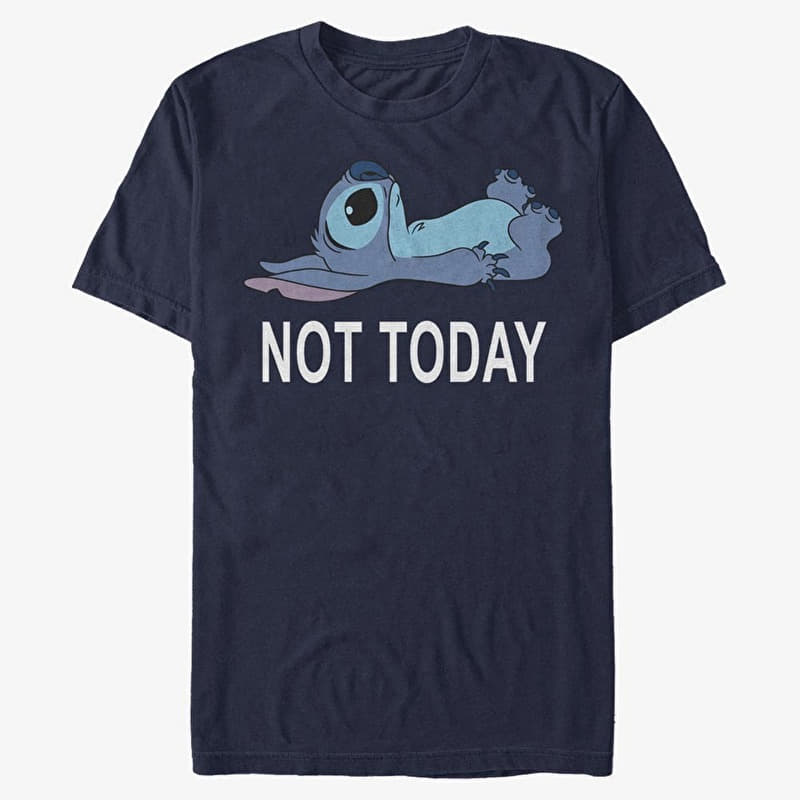 T-paita Merch Disney Lilo & Stitch - Not Today Unisex T-Shirt Navy Blue