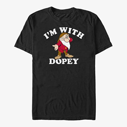 T-shirt Merch Disney Snow White and the Seven Dwarfs - With Dopey Unisex T-Shirt Black