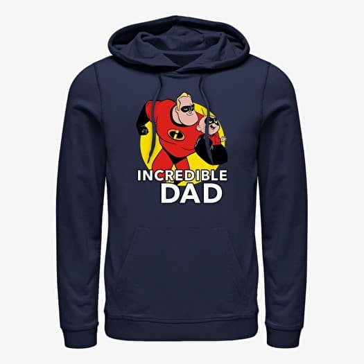 Pulóver Merch Disney Incredibles 2 - Best Father Unisex Hoodie Navy Blue