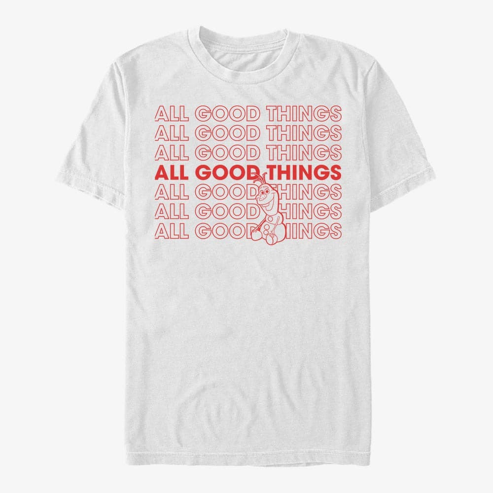 Tričká Merch Disney Frozen - All Good Things Unisex T-Shirt White