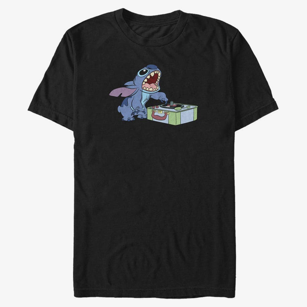 T-Shirts Merch Disney Lilo & Stitch - DJ Stitch Unisex T-Shirt Black