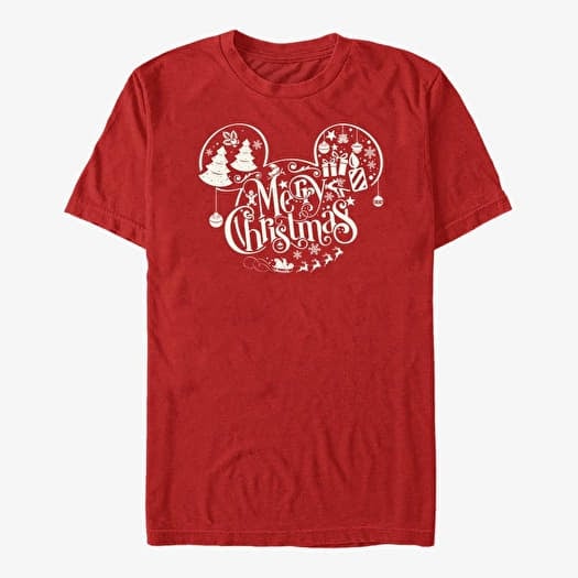 Тениска Merch Disney Mickey & Friends - Holiday Ears Unisex T-Shirt Red
