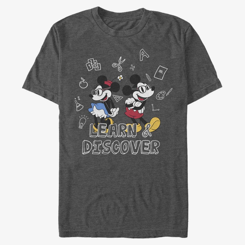 Trička Merch Disney Classic Mickey - Discover Unisex T-Shirt Dark Heather Grey