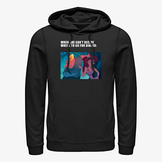 Mikina Merch Disney Villains - Hades Dinner Meme Unisex Hoodie Black