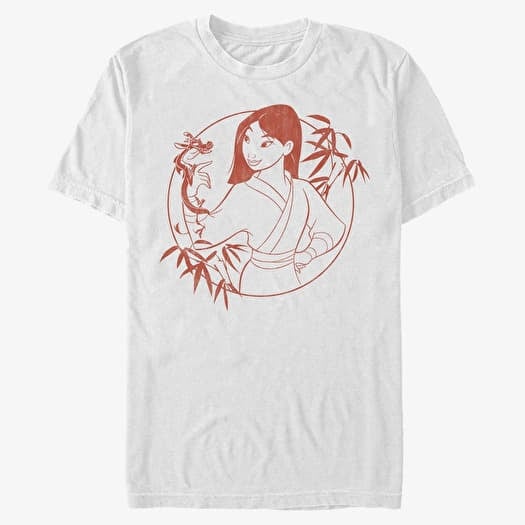 Tričko Merch Disney Mulan - Mulan Bamboo Unisex T-Shirt White